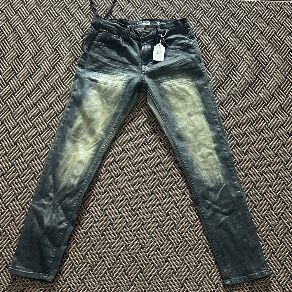 Men's Distressed Black Skinny Jeans